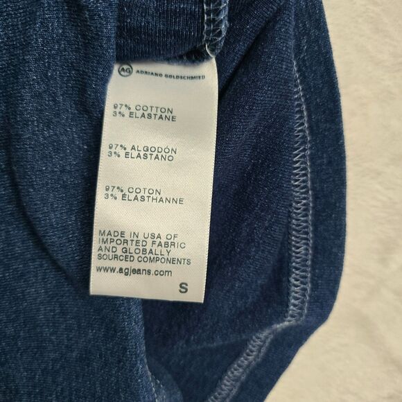 AG Adriano Goldschmied Tank Top Women’s Navy Small Cotton Stretch - Picture 9 of 9